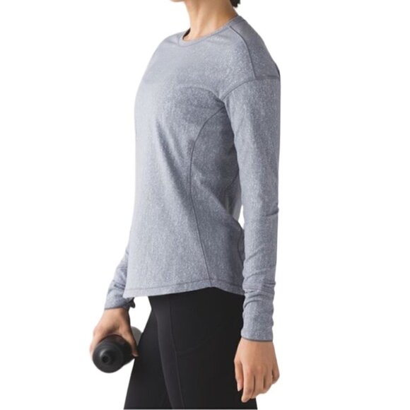 Lululemon Outrun Long Sleeve Grey Medium - Picture 1 of 6